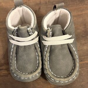 Gray Kids Moccasin Shoes